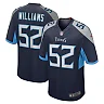 Zennovawear Men's Tennessee Titans James Williams Navy Game Jersey