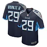 Zennovawear Men's Tennessee Titans Jarvis Brownlee Jr. Navy Game Jersey