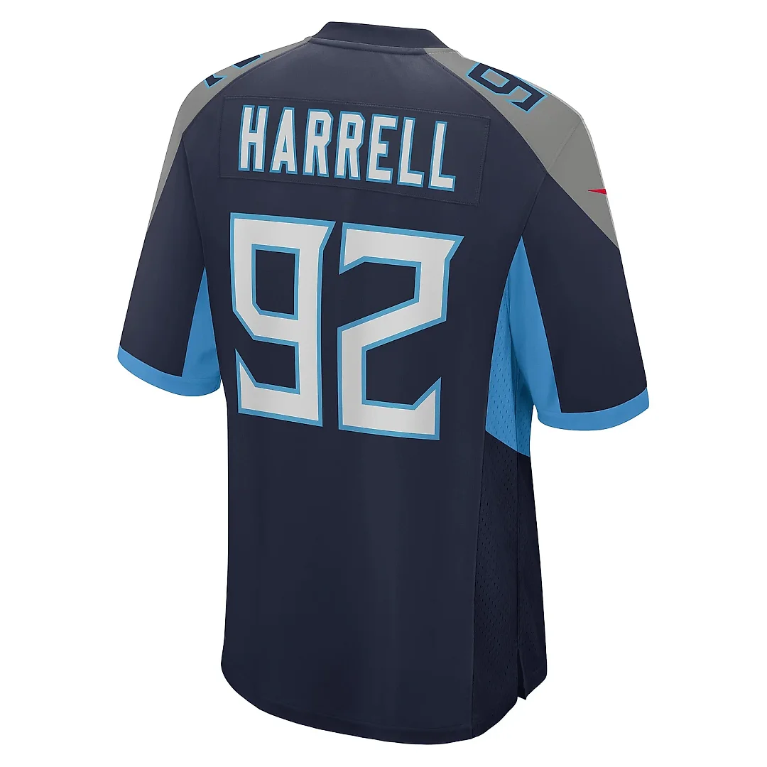 Zennovawear Men's Tennessee Titans Jaylen Harrell Navy Game Jersey