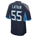 Zennovawear Men's Tennessee Titans JC Latham Navy Player Game Jersey