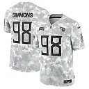 Zennovawear Men's Tennessee Titans Jeffery Simmons Arctic Camo 2024 Salute to Service Limited Jersey
