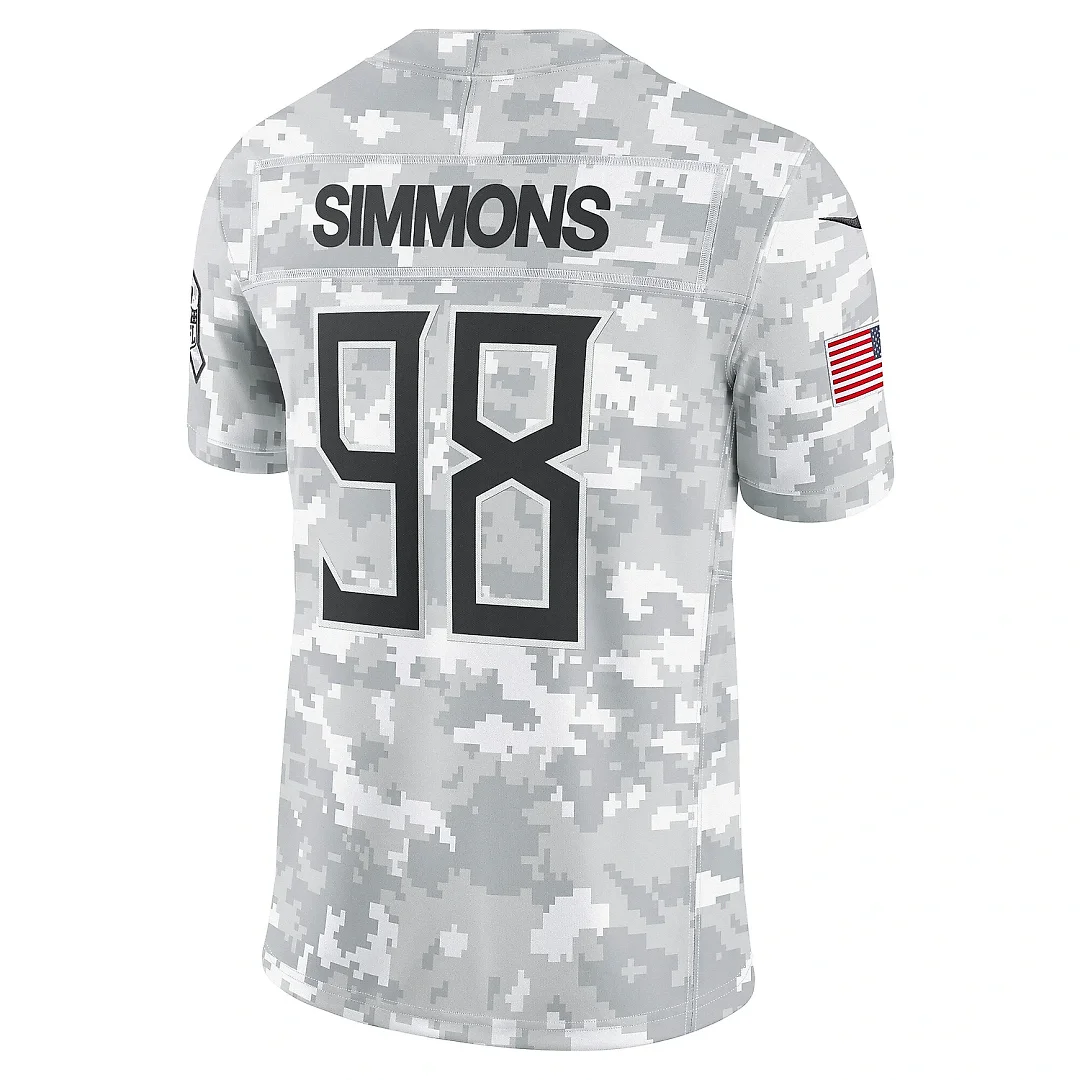 Zennovawear Men's Tennessee Titans Jeffery Simmons Arctic Camo 2024 Salute to Service Limited Jersey