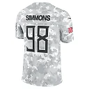 Zennovawear Men's Tennessee Titans Jeffery Simmons Arctic Camo 2024 Salute to Service Limited Jersey