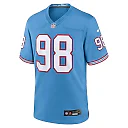 Zennovawear Men's Tennessee Titans Jeffery Simmons Light Blue Oilers Throwback Alternate Game Player Jersey