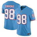 Zennovawear Men's Tennessee Titans Jeffery Simmons Light Blue Vapor F.U.S.E. Limited Jersey