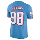 Zennovawear Men's Tennessee Titans Jeffery Simmons Light Blue Vapor F.U.S.E. Limited Jersey
