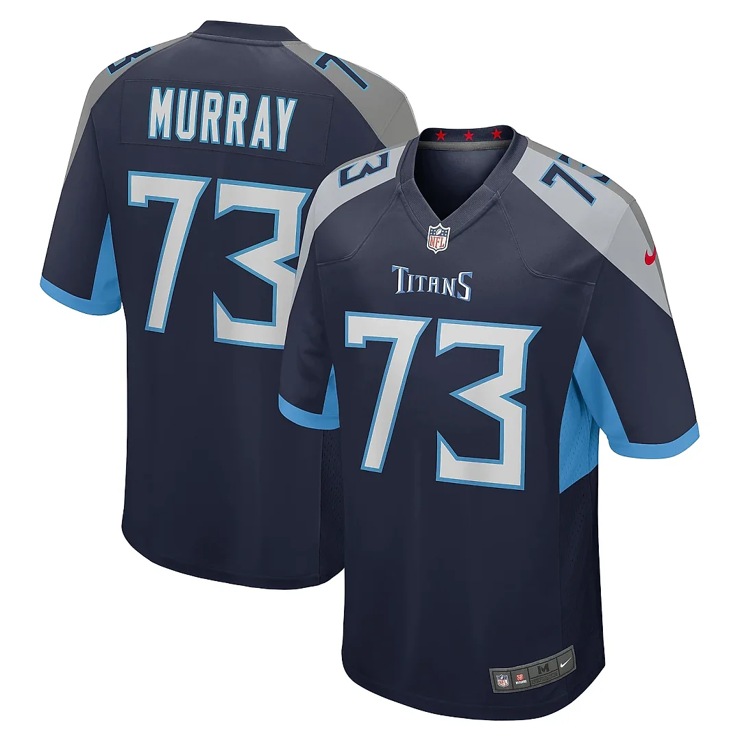Zennovawear Men's Tennessee Titans Justin Murray Navy Team Game Jersey