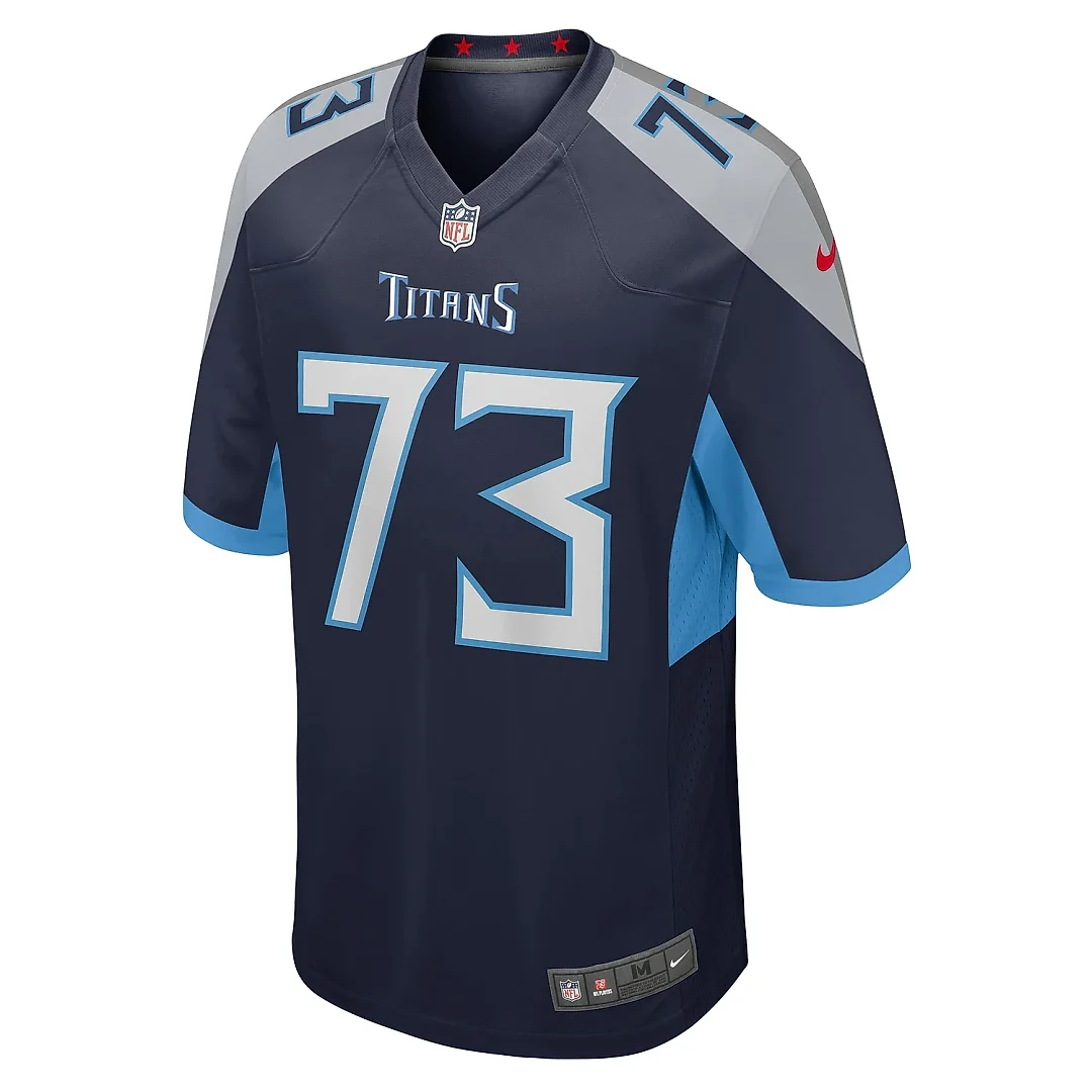 Zennovawear Men's Tennessee Titans Justin Murray Navy Team Game Jersey
