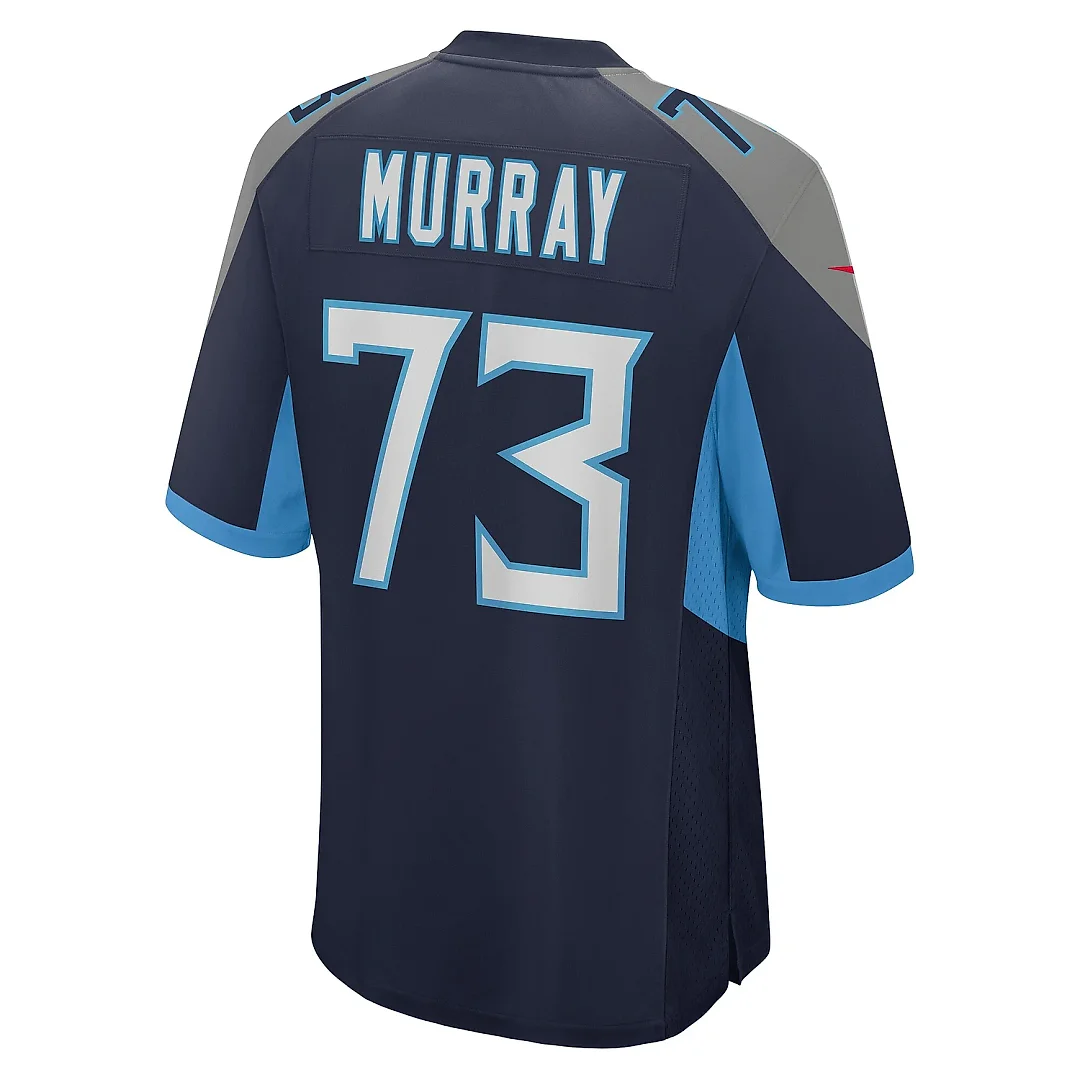 Zennovawear Men's Tennessee Titans Justin Murray Navy Team Game Jersey