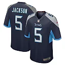 Zennovawear Men's Tennessee Titans Kearis Jackson Navy Team Game Jersey