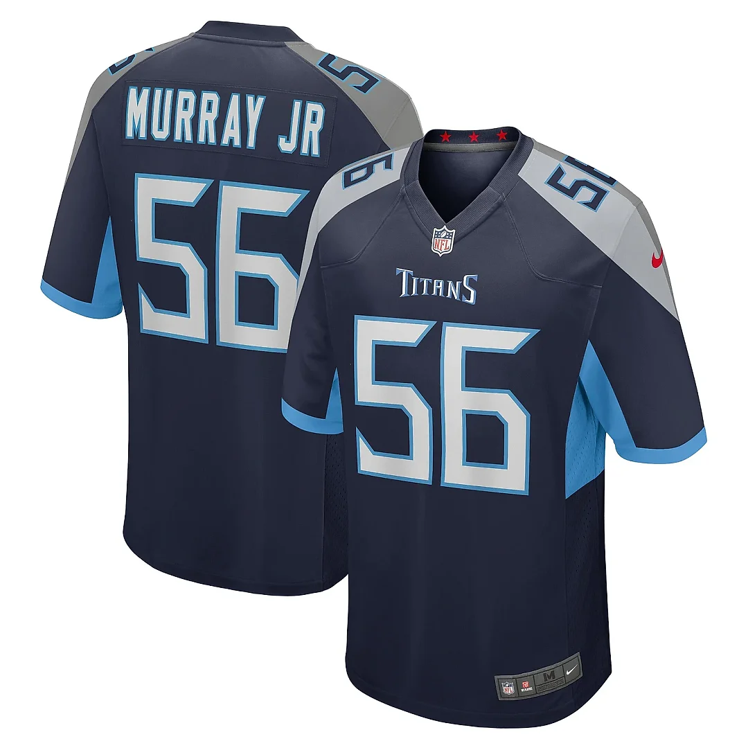 Zennovawear Men's Tennessee Titans Kenneth Murray Jr. Navy Game Jersey