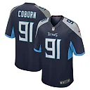Zennovawear Men's Tennessee Titans Keondre Coburn Navy Game Jersey