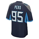 Zennovawear Men's Tennessee Titans Kyle Peko Navy Team Game Jersey