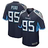 Zennovawear Men's Tennessee Titans Kyle Peko Navy Team Game Jersey