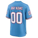 Zennovawear Men's Tennessee Titans Light Blue Oilers Throwback Custom Game Jersey