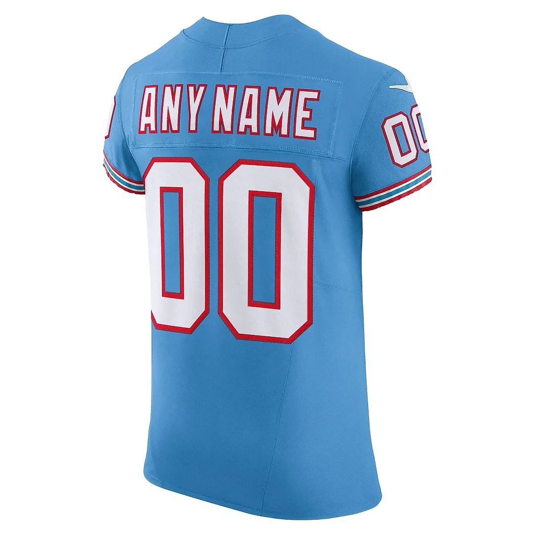 Zennovawear Men's Tennessee Titans Light Blue Vapor F.U.S.E. Elite Custom Jersey