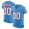 Zennovawear Men's Tennessee Titans Light Blue Vapor F.U.S.E. Elite Custom Jersey