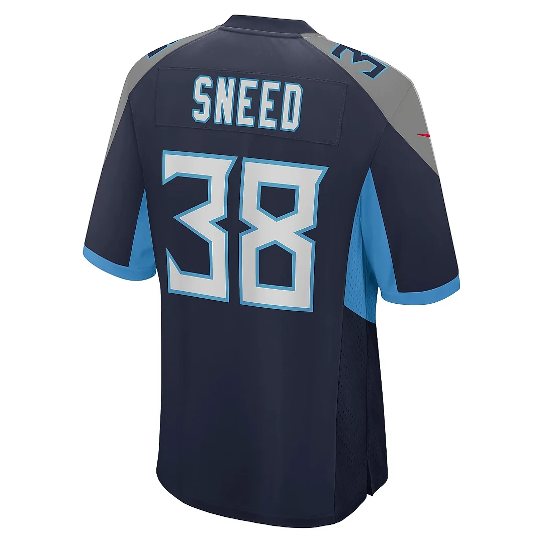 Zennovawear Men's Tennessee Titans L'Jarius Sneed Navy Team Game Jersey
