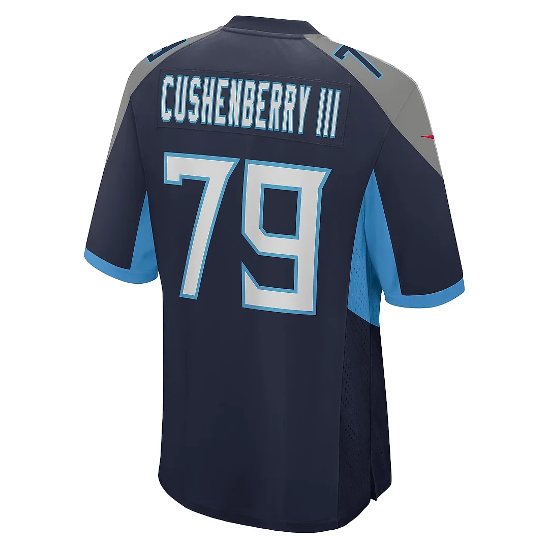 Zennovawear Men's Tennessee Titans Lloyd Cushenberry III Navy Game Jersey