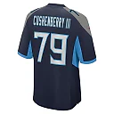 Zennovawear Men's Tennessee Titans Lloyd Cushenberry III Navy Game Jersey