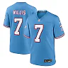 Zennovawear Men's Tennessee Titans Malik Willis Light Blue Oilers Throwback Alternate Game Player Jersey