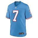 Zennovawear Men's Tennessee Titans Malik Willis Light Blue Oilers Throwback Alternate Game Player Jersey