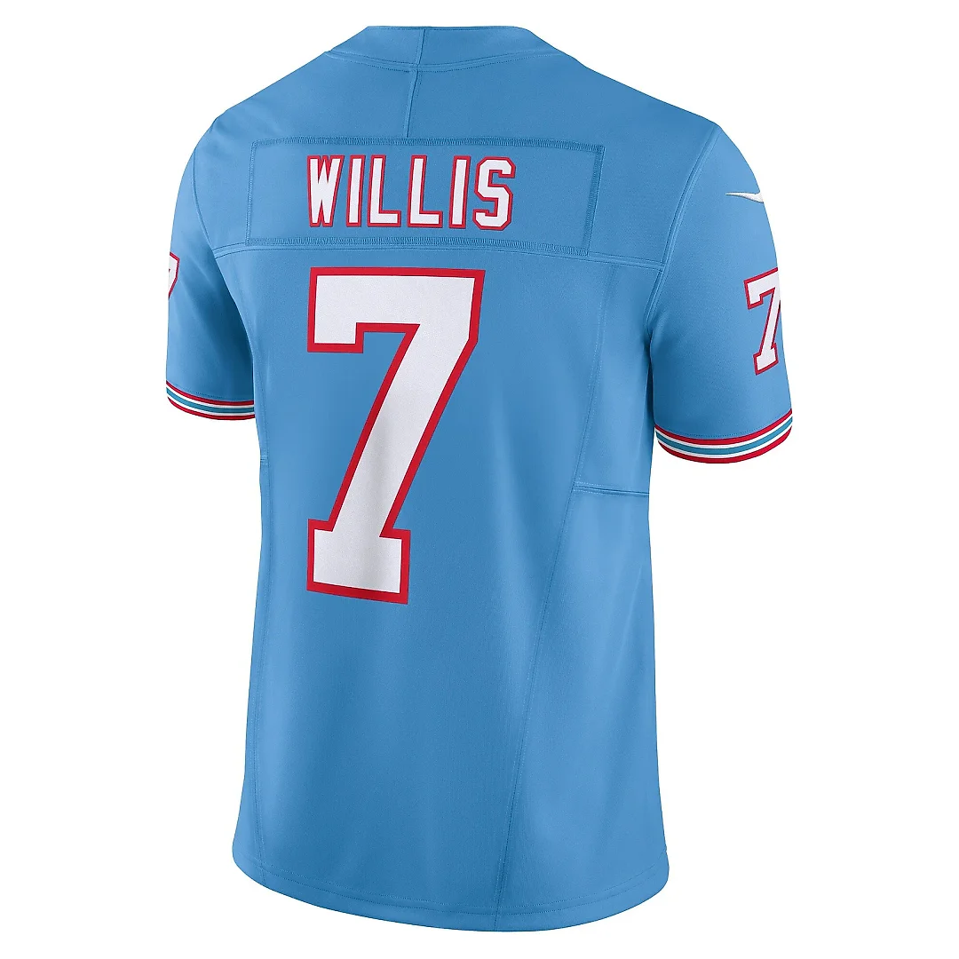 Zennovawear Men's Tennessee Titans Malik Willis Light Blue Vapor F.U.S.E. Limited Jersey