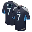 Zennovawear Men's Tennessee Titans Malik Willis Navy Player Game Jersey