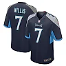 Zennovawear Men's Tennessee Titans Malik Willis Navy Player Game Jersey