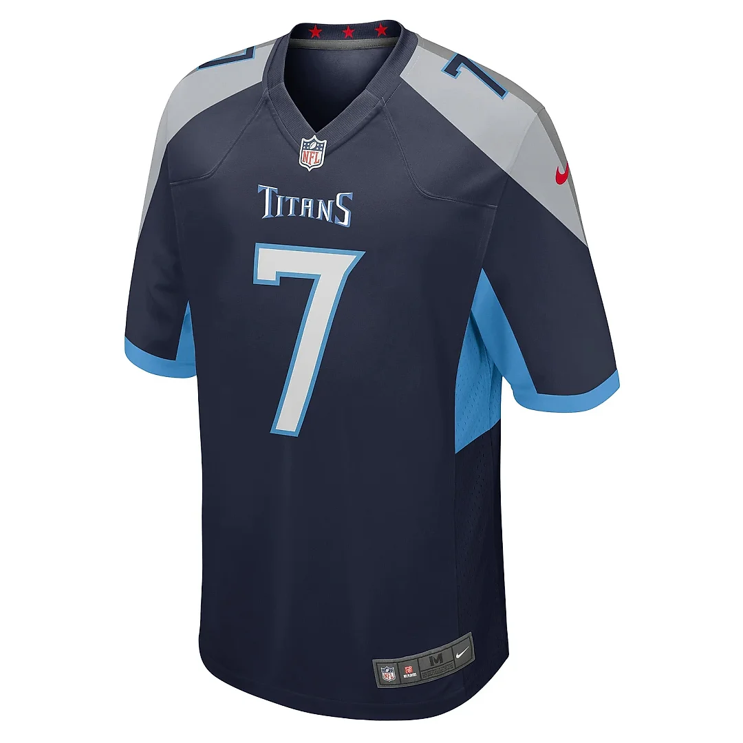 Zennovawear Men's Tennessee Titans Malik Willis Navy Player Game Jersey