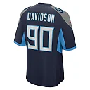 Zennovawear Men's Tennessee Titans Marlon Davidson Navy Game Jersey