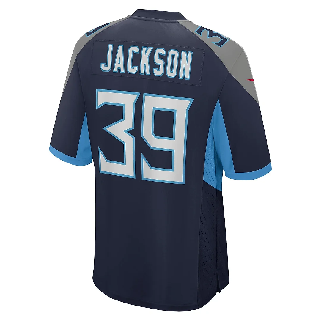 Zennovawear Men's Tennessee Titans Matthew Jackson Navy Team Game Jersey