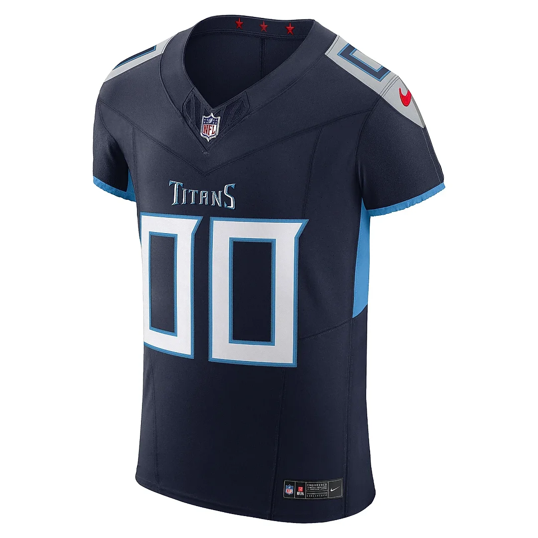 Zennovawear Men's Tennessee Titans Navy Vapor F.U.S.E. Elite Custom Jersey