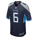 Zennovawear Men's Tennessee Titans Nick Folk Navy Team Game Jersey