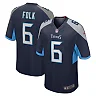 Zennovawear Men's Tennessee Titans Nick Folk Navy Team Game Jersey