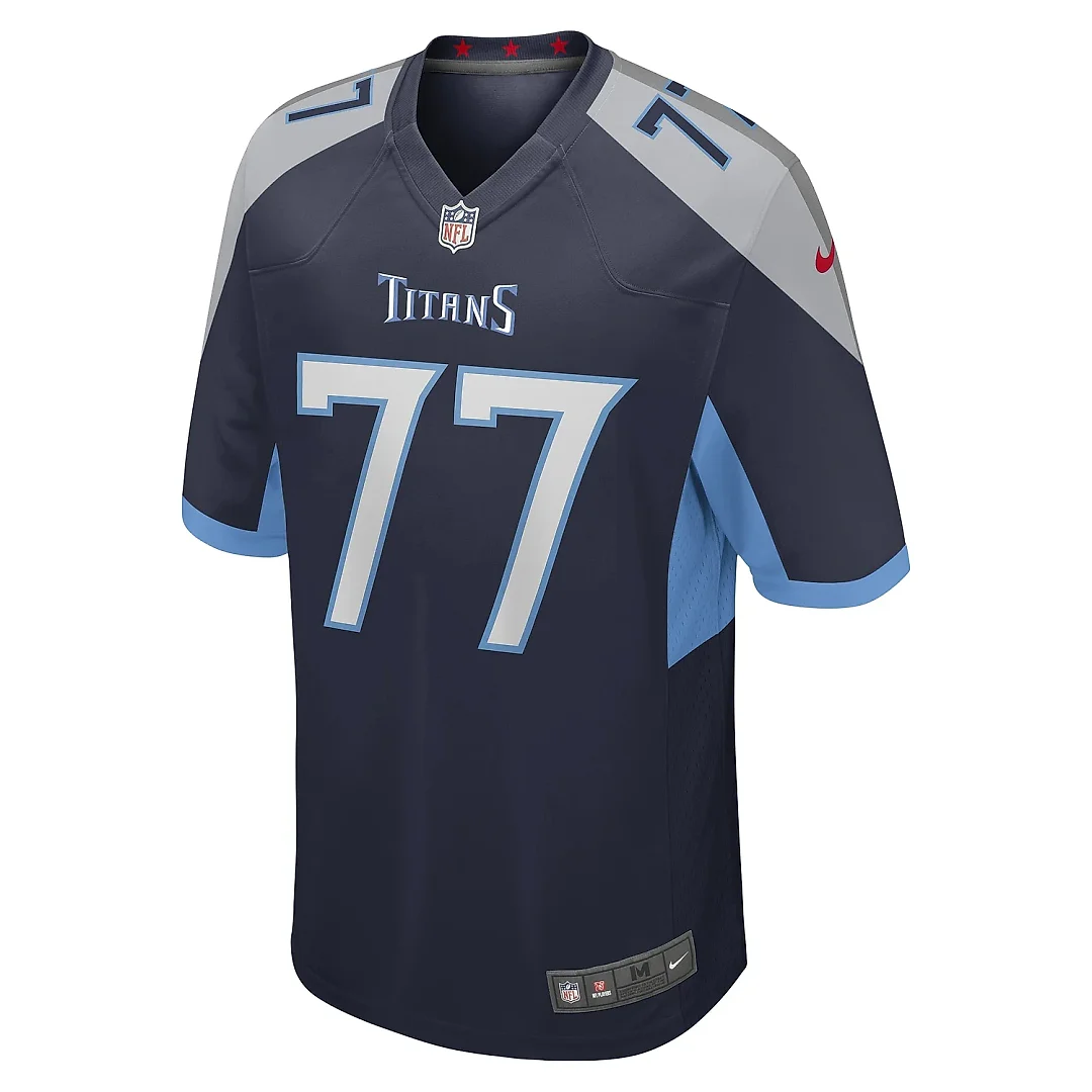 Zennovawear Men's Tennessee Titans Peter Skoronski Navy Game Jersey