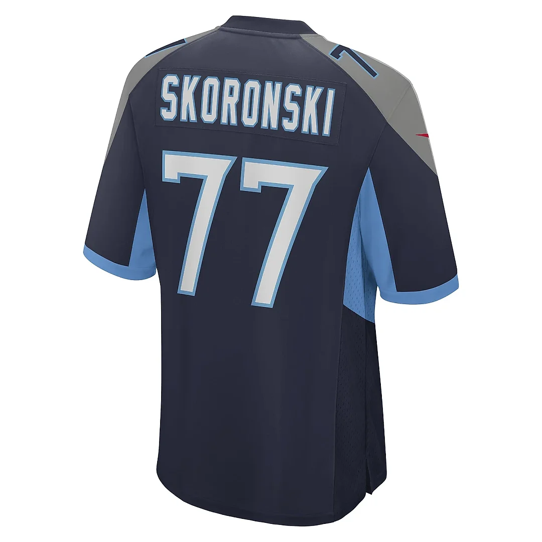 Zennovawear Men's Tennessee Titans Peter Skoronski Navy Game Jersey