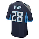 Zennovawear Men's Tennessee Titans Quandre Diggs Navy Game Jersey