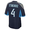 Zennovawear Men's Tennessee Titans Ryan Stonehouse Navy Game Player Jersey