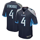 Zennovawear Men's Tennessee Titans Ryan Stonehouse Navy Game Player Jersey