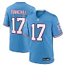 Zennovawear Men's Tennessee Titans Ryan Tannehill Light Blue Oilers Throwback Alternate Game Player Jersey