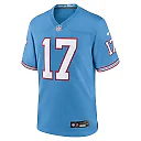 Zennovawear Men's Tennessee Titans Ryan Tannehill Light Blue Oilers Throwback Alternate Game Player Jersey