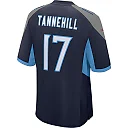Zennovawear Men's Tennessee Titans Ryan Tannehill Navy Game Player Jersey