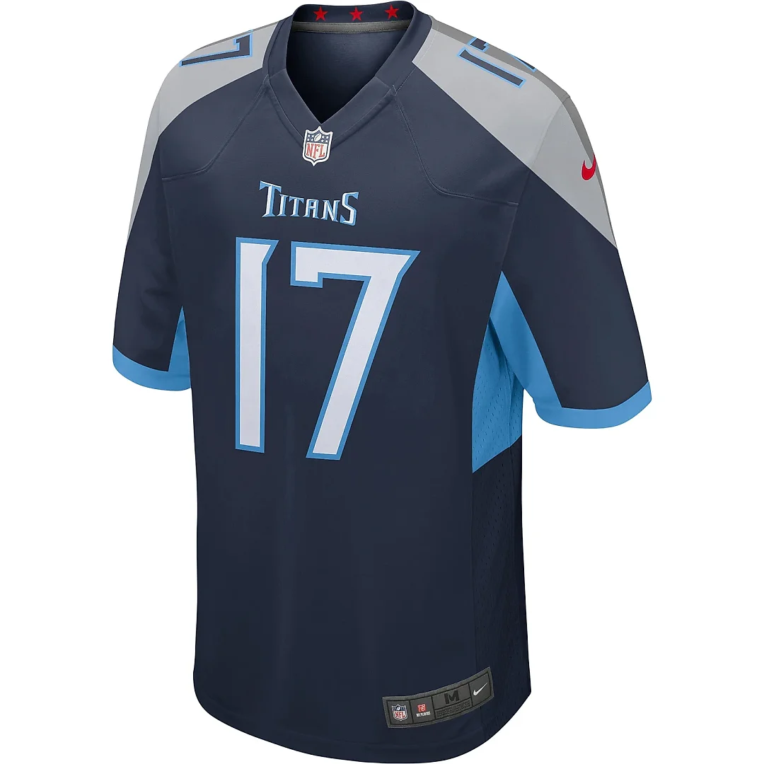 Zennovawear Men's Tennessee Titans Ryan Tannehill Navy Game Player Jersey