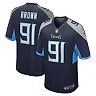Zennovawear Men's Tennessee Titans Shakel Brown Navy Game Jersey