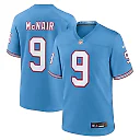 Zennovawear Men's Tennessee Titans Steve McNair Light Blue Oilers Throwback Retired Player Game Jersey