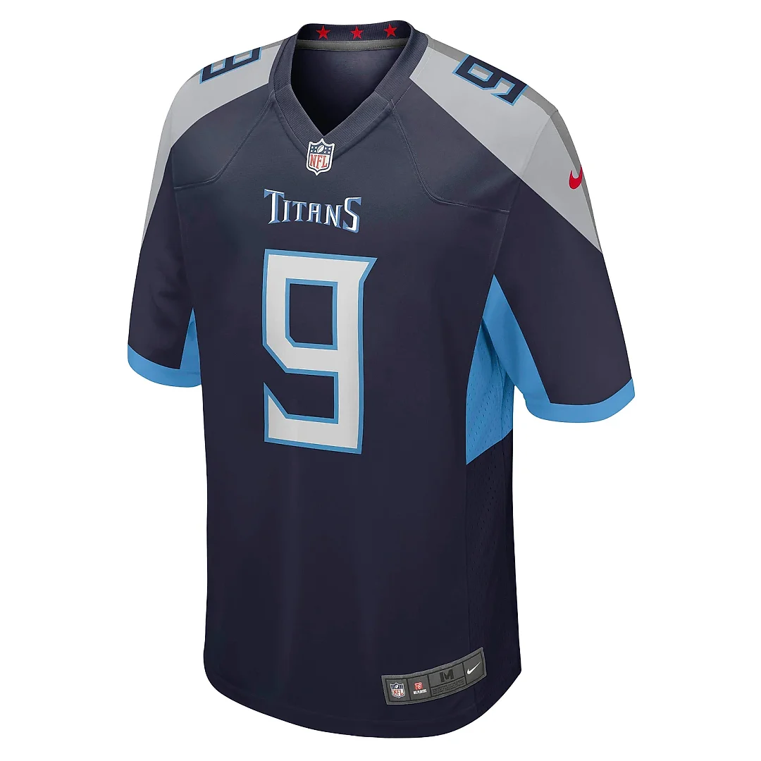 Zennovawear Men's Tennessee Titans Steve McNair Navy Game Retired Player Jersey