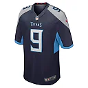 Zennovawear Men's Tennessee Titans Steve McNair Navy Game Retired Player Jersey