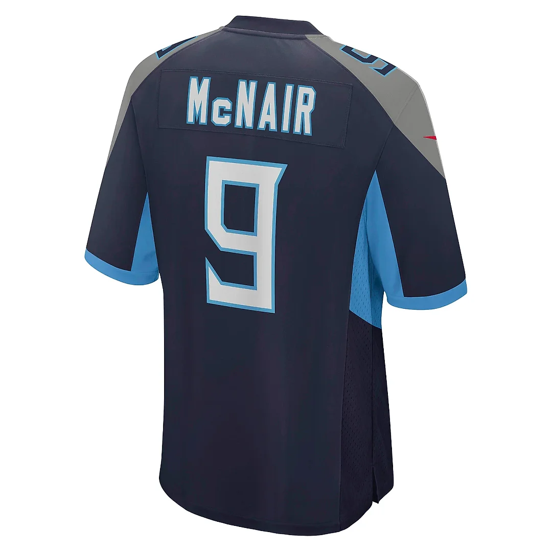 Zennovawear Men's Tennessee Titans Steve McNair Navy Game Retired Player Jersey