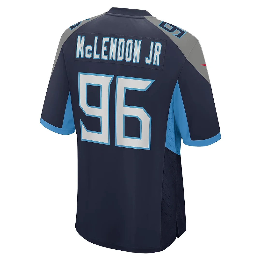 Zennovawear Men's Tennessee Titans TK McLendon Jr. Navy Game Jersey